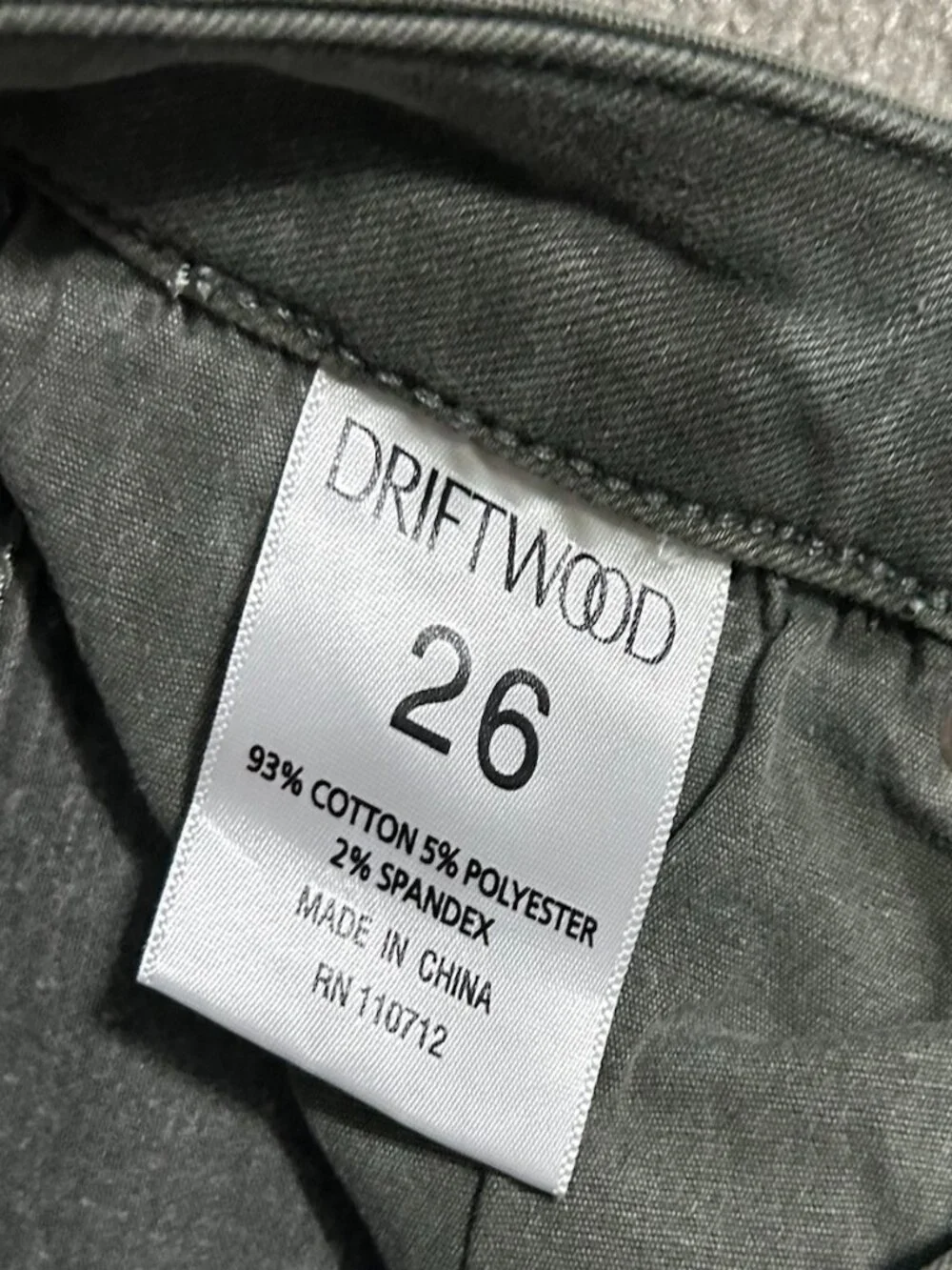 DRIFTWOOD Olive Aztec Embroidered Hem Skinny Ankle Jeans Women's Size 26 - Picture 11 of 11